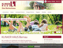 Tablet Screenshot of klinkerhaus.de